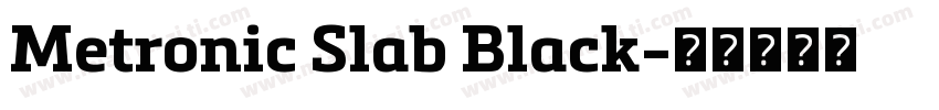 Metronic Slab Black字体转换